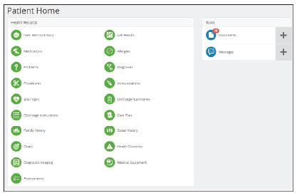Patient Portal home